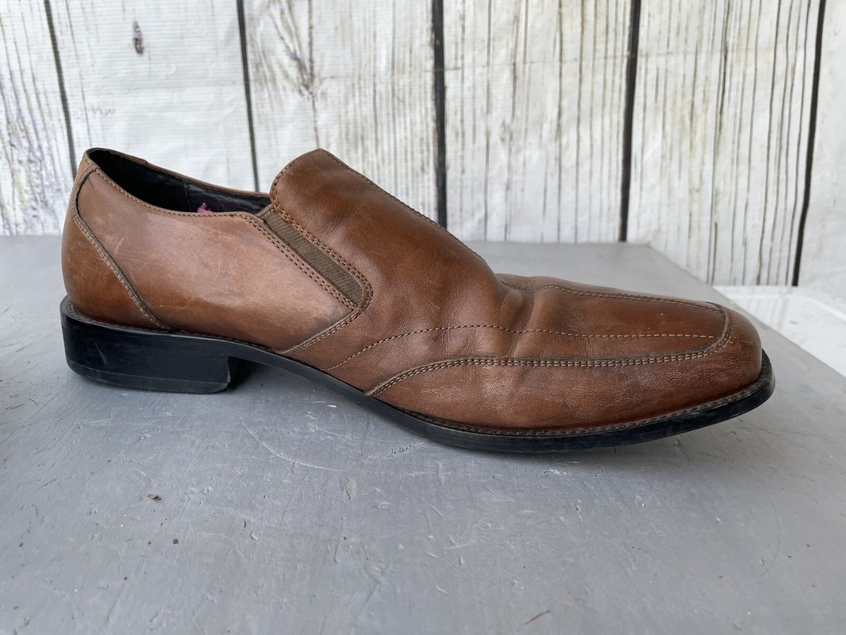 Aston Grey Loafers Men's Size 11.5 Tan Slip On Shoes 32300
