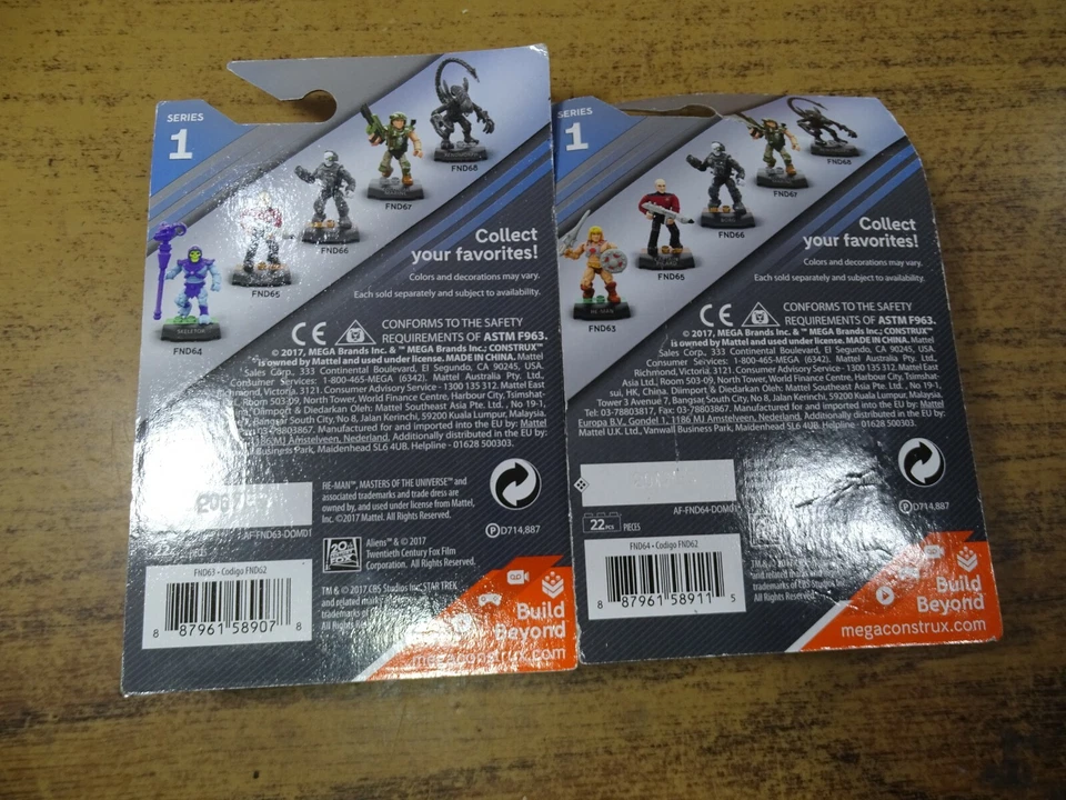 Bonecos Mega Construx Masters of the Universe He-Man & Skeletor série 1 - Imagem 3 de 3