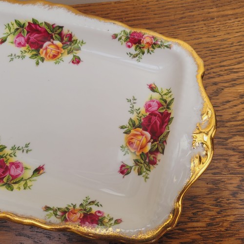 Royal Albert Old Country Roses Sandwich Plate Oblong Serving Tray - Picture 2 of 5