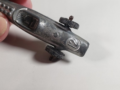 Midgetoy Silver Diecast Indy Race Car # 12 Racer Vintage - Picture 3 of 5