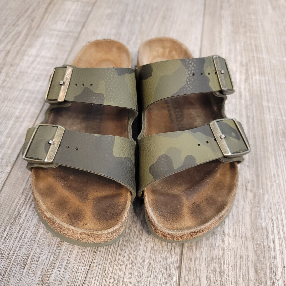 Birkenstock Arizona Camo Double Buckle Slide Sandal Size 37  display picture 1