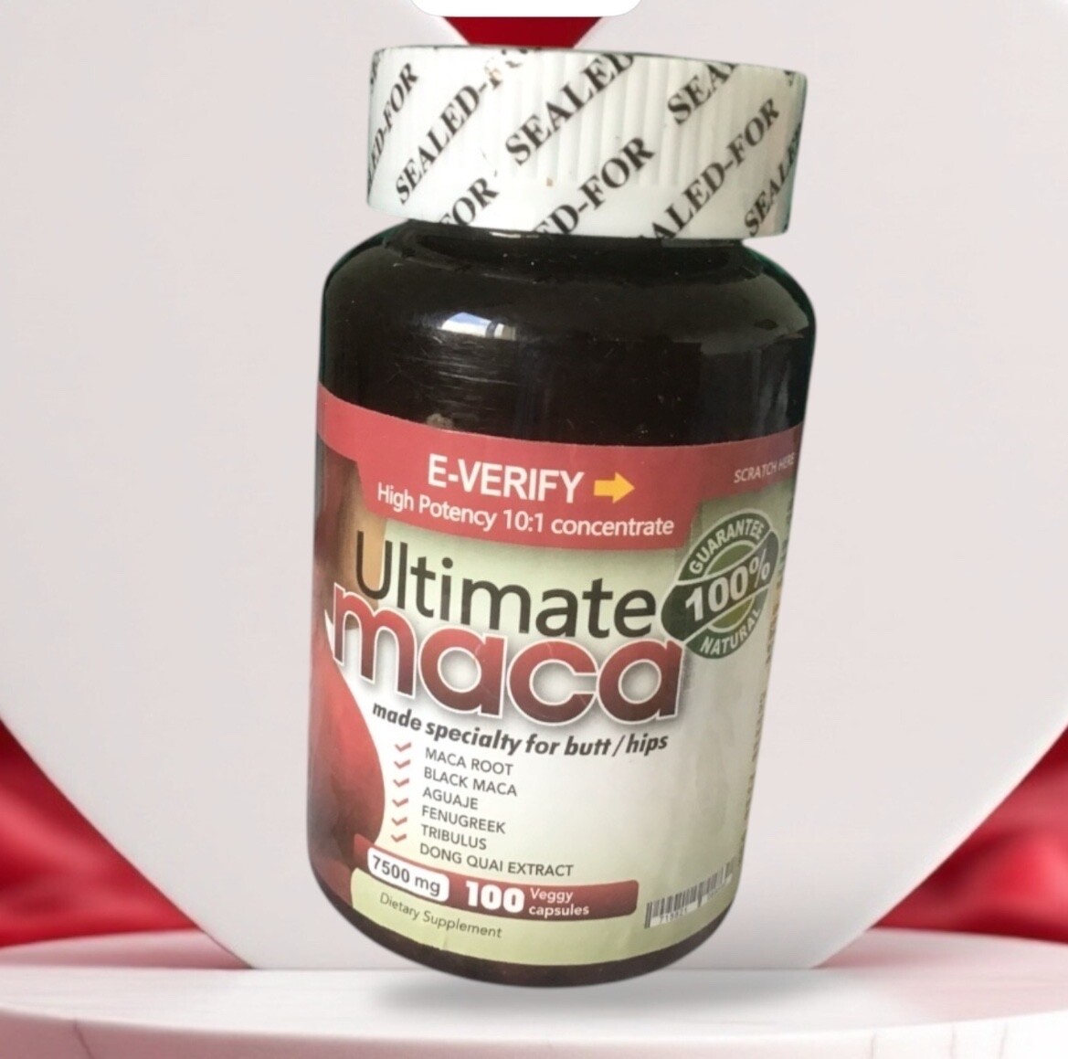 Ultimate Maca Hip Up - Complément Alimentaire 100 Gélules - Pour Poids Et Forme Fessier/hanches - Bio