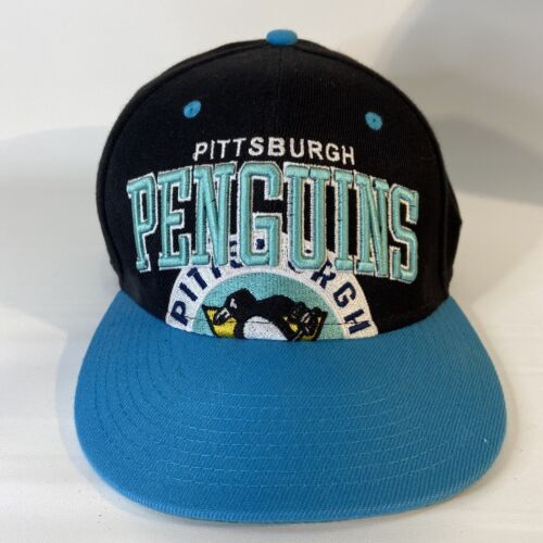 Pittsburgh Penguins New Era 9Fifty Black Blue SnapBack Hat Adjustable. EB27 - Picture 1 of 9