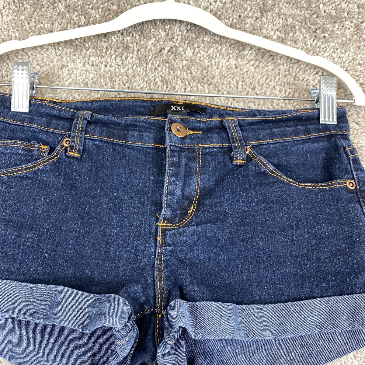 XXI Denim Jean Shorts Women's Size 25 Blue Cuffed Hem Dark