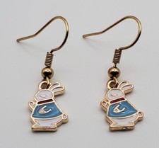 Easter Bunny fishhook earrings