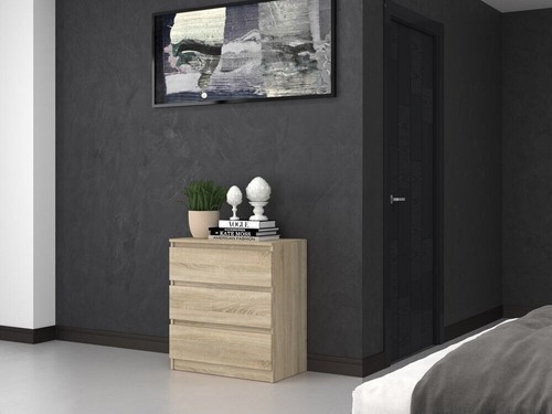 Modern Chest of 3 Drawers Sonoma Oak colour FAST DELIVERY UK STOCK - Picture 4 of 12