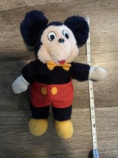 Vintage Knickerbocker 1970s Mickey Mouse Plush Walt Disney Stuffed Doll 12