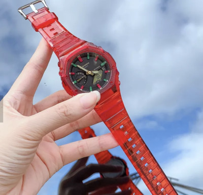 Transparent Resin Watch Strap Case for Mod Casioak G-shock GA-2100 Casio