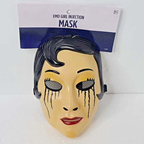 EMO GIRL INJECTION MASK Thick Plastic Halloween Costume NEW Seasonal Visions