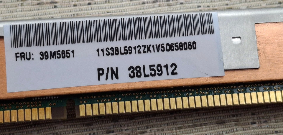 Netlist IBM 4GB RAM Kit/ 2X 2GB/ DDR RDIMM/PC3200R/0217-91B255CIB-200611/400MHZ - Image 4 of 4