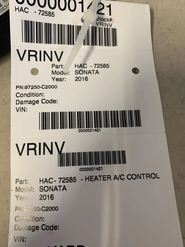 ✅ 2017 HYUNDAI SONATA A/C CONTROL PN:97250-C2000 OEM - Image 2 of 3