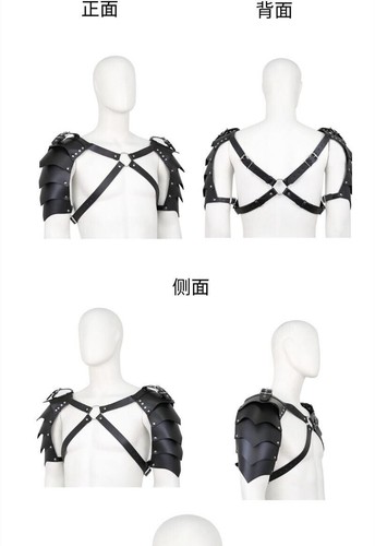 Men's Medieval Viking Shoulder Harness Body Armor LARP Warrior Shoulder Pads - Picture 5 of 5