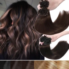 Pre Bonded Nail U Tip 50-200S Thick Keratin Remy Human Hair Extensions Full Head