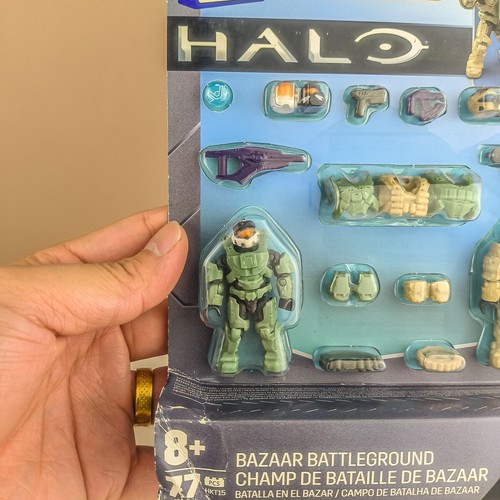Mega Bloks Bazaar Battleground Halo Infinite Action Figure Set 2022 Mattel HKT15 - Picture 4 of 7