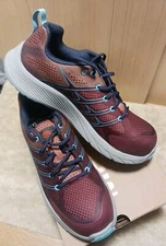 Merrell Women Moab Flight Work Shoe Composite Toe Sz 9 US W/ BOX Clay Turquoise