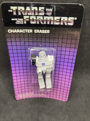 New MOC! G1 MEGATRON Character Eraser Transformers 1985 Vintage Hasbro Spindex