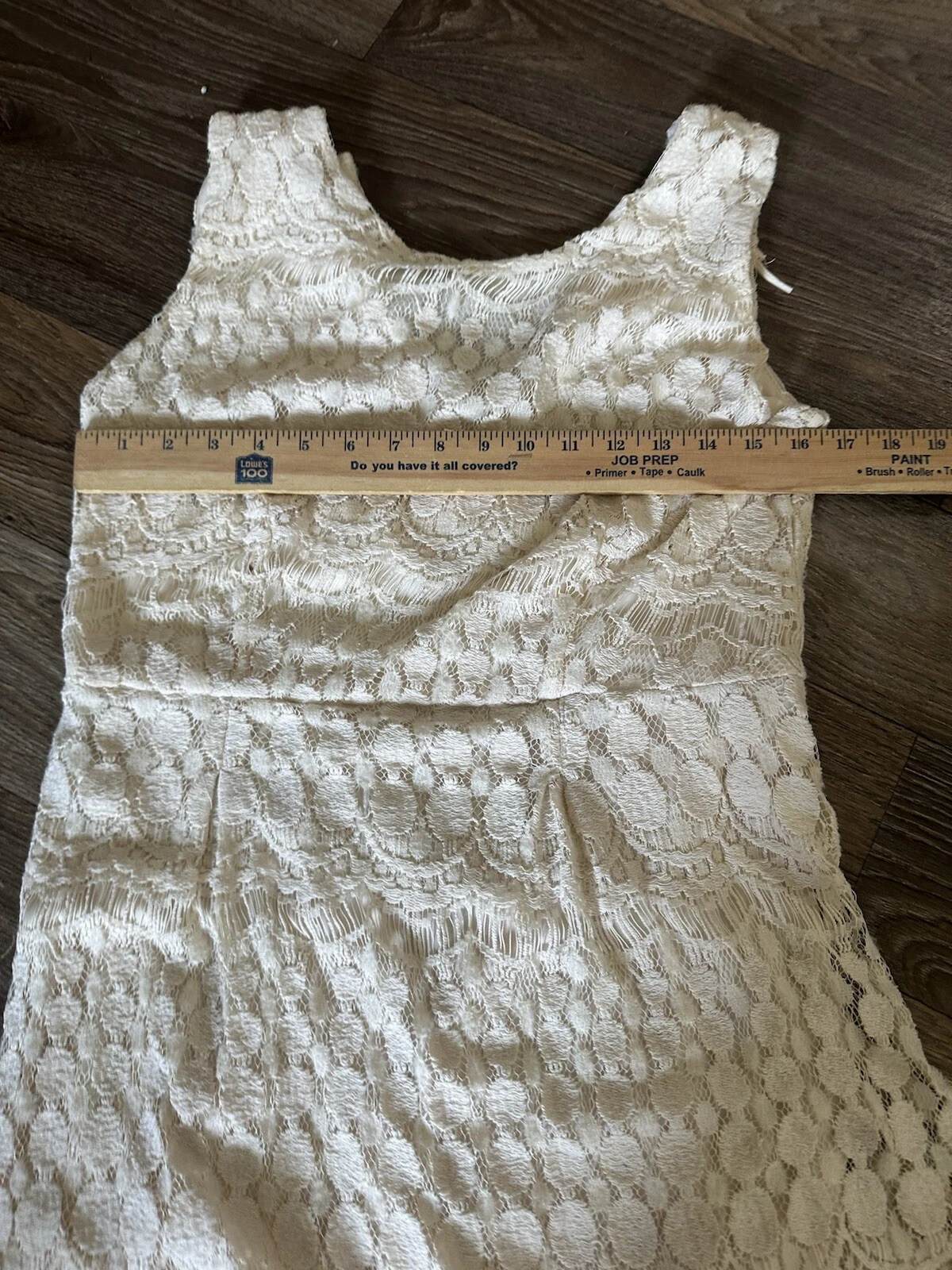 OFF WHITE Abito da donna xhilaration taglia XL senza maniche alto foderato basso laccio bianco