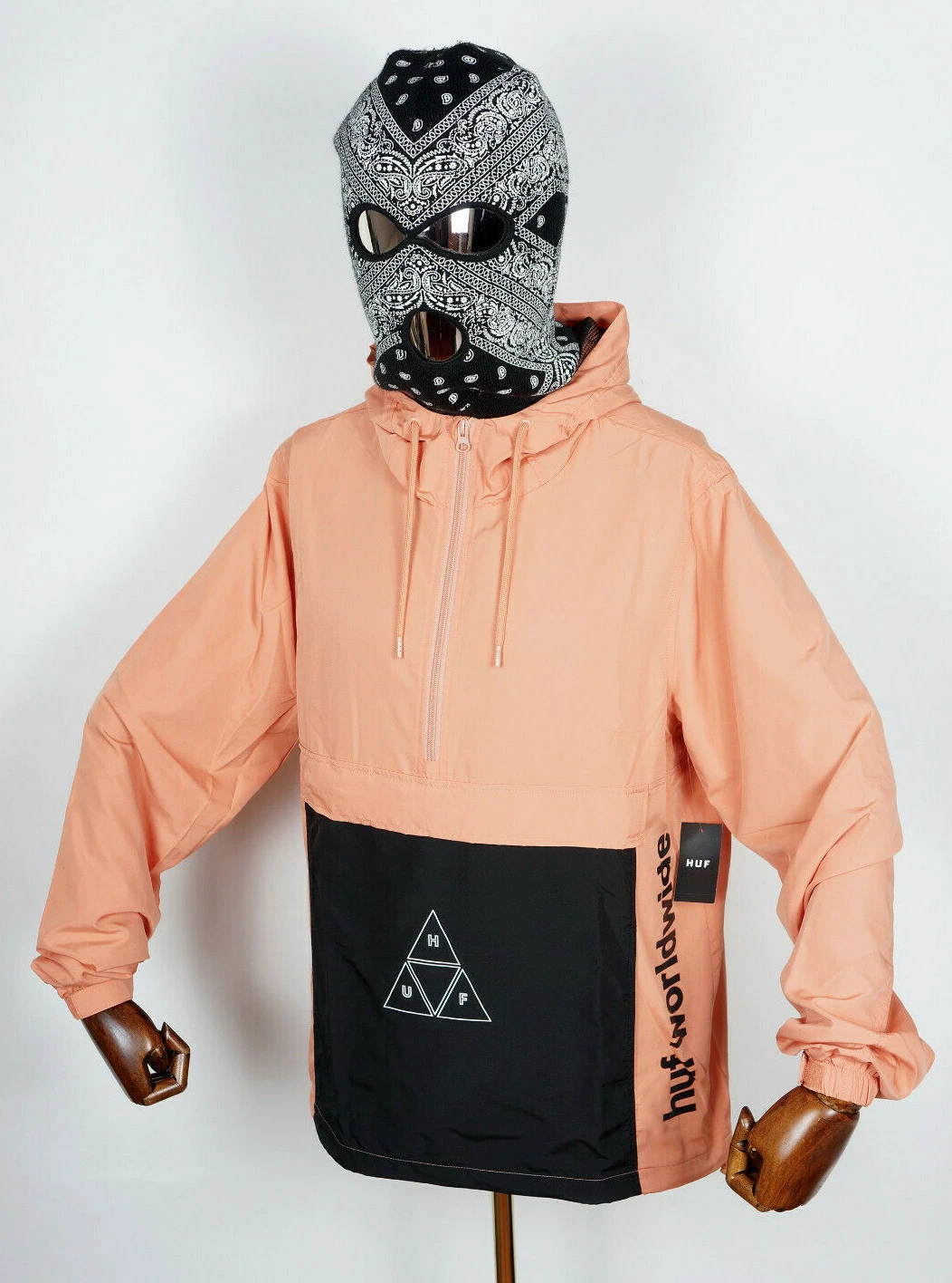 Huf Worldwide Windbreaker Coach Jacket Peak 3.0 Anorak Canyon Sunset In S