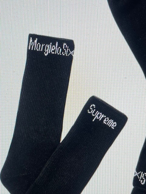 Supreme® / MM6 Maison Margiela / Hanes® Crew BLACK Socks (1 Pack