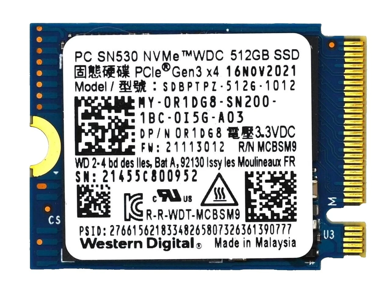 Interfaz M.2 Western Digital unidades de estado sólido interno