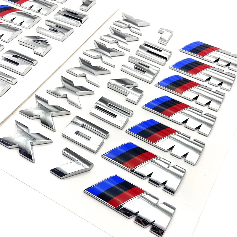 Calcomanías adhesivas 3D/cromo negras emblema maletero trasero insignia para BMW M1 M2 M3 M5 M6 M8 Foto 3 de 4