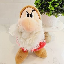 DISNEY Store Soft Plush Snow White GRUMPY Dwarf Stuffed Toy
