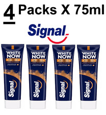Signal White Now toothpaste, Stain Remover, 3X instant whitening( 4Packs X 75ml)