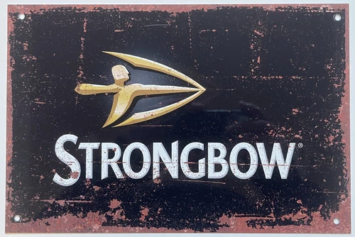 Metal Vintage Style Advertising Sign, Strongbow Cider, 10.5x7 in [STRO1]