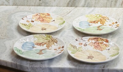 Robert Stanley Fall/Thanksgiving Joyfall Set Of 4 Dinner Plates 8 1/2 ...