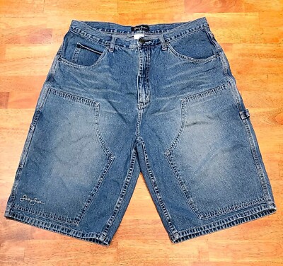 【KOOLOSET】Vintage Double Knee Carpenter Bermuda Denim Vtg Y2K Sean John Double Knee Carpenter Denim Jean Shorts