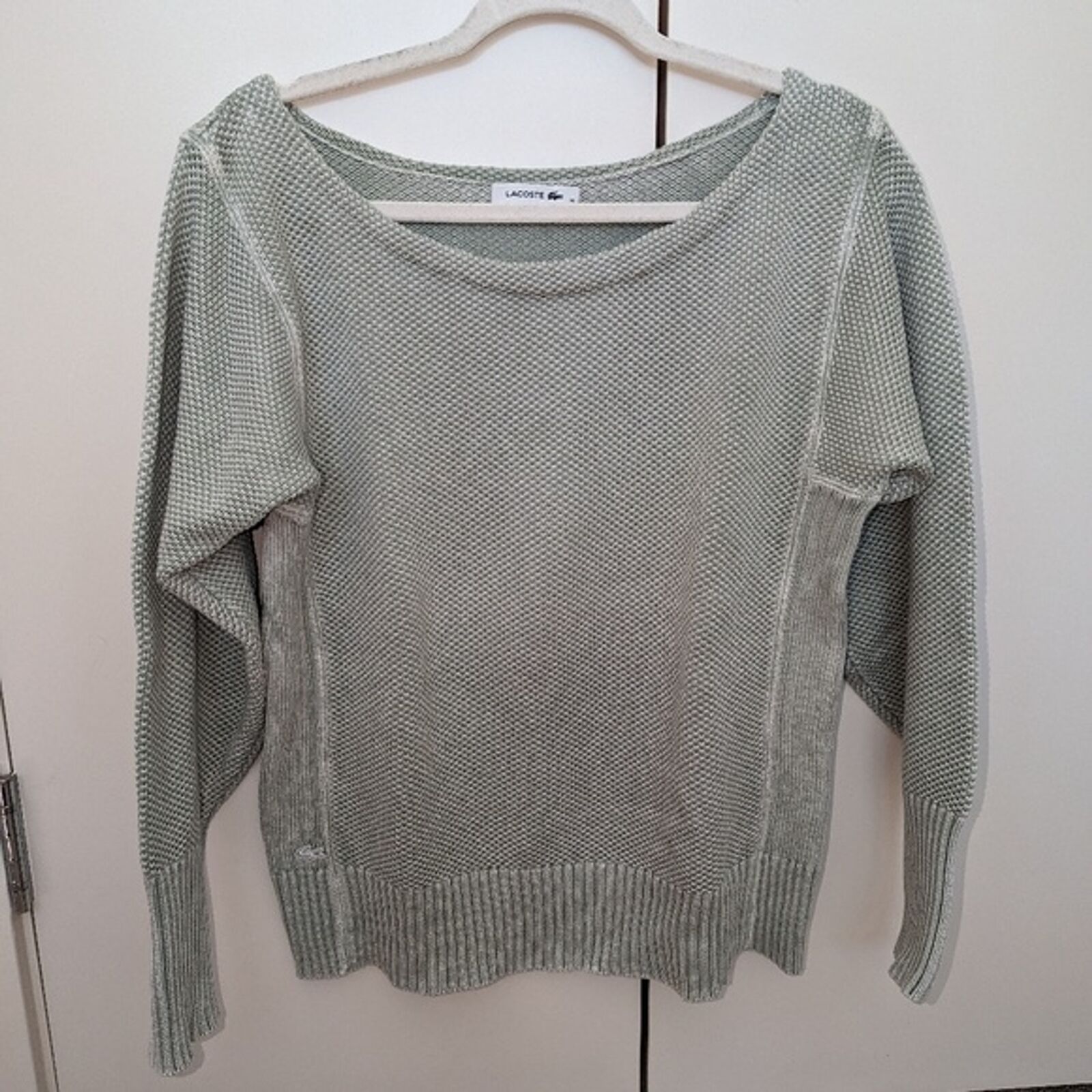 Lacoste pale green knit sweater - image 3