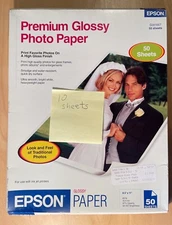 Epson Premium Glossy Photo Paper, 8.5 x 11, S041667, 10 sheets
