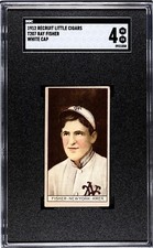 1912 T207 Recruit Cigars RAY FISHER WHITE CAP New York AL SGC 4 VG/EX Condition