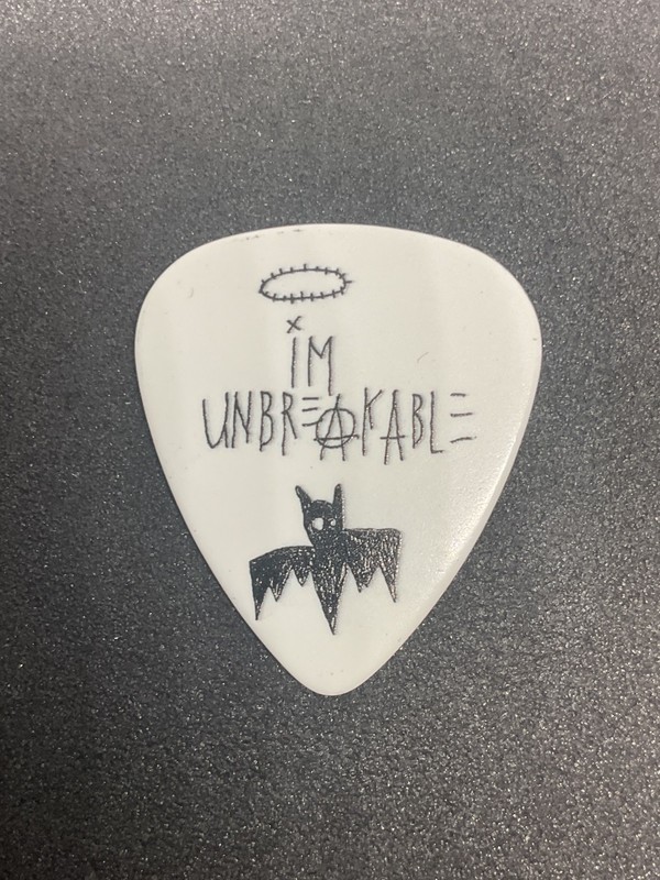 Tommy Henriksen Sketch 2025 'Im Unbreakable' Signature Guitar Pick