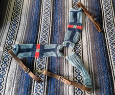 Custom 100 Mohair Horse Breast Collar - Navy Blue Coral - High Quality