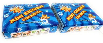 U. BORGONOVO SRL Mini Cicciolo con Miccia Cat.1 – 2 Scatole x 50 Pezzi (Tot. 100)