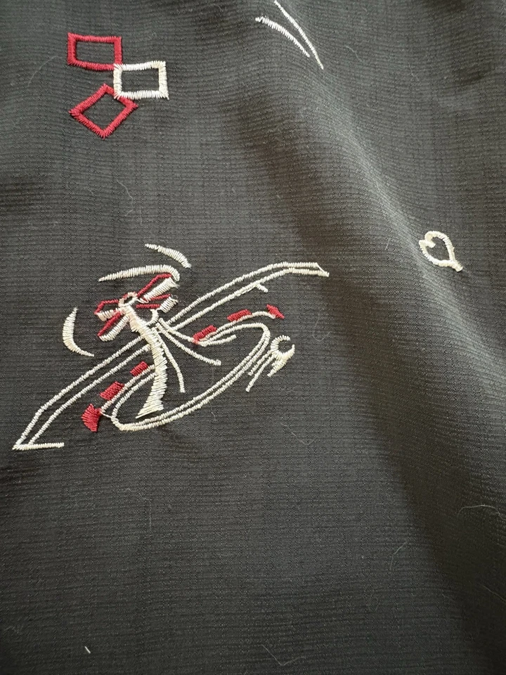 切诺基赌场赌博扑克拉斯维加斯刺绣露营衬衫夏威夷尺寸 XL — 第 4/4 张图片