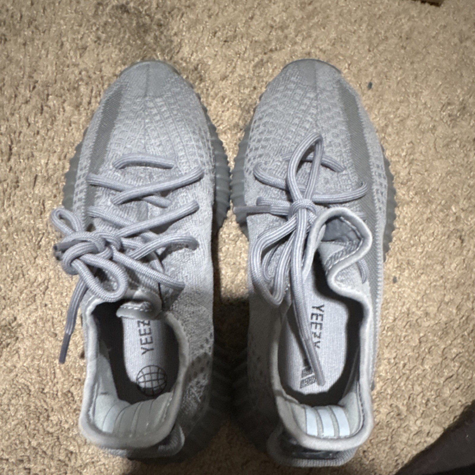 adidas Yeezy Boost 350 V2 Steel Grey Gray Primeknit Lace Up Sneakers IF3219 thumbnail 2