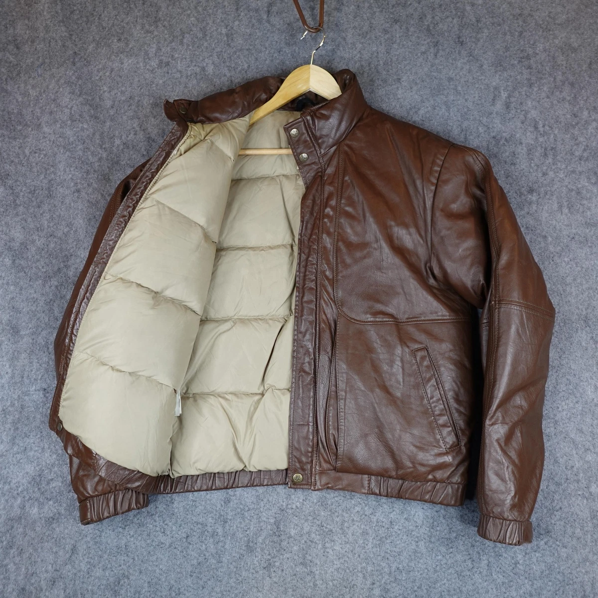 Manteau veste homme Eddie Bauer duvet d'oie bomber bouffant