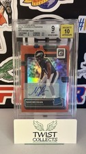 Nakobe Dean RATED ROOKIE RED AUTO 69/75 BGS 9 AUTO 10 2022 Optic NFL #274
