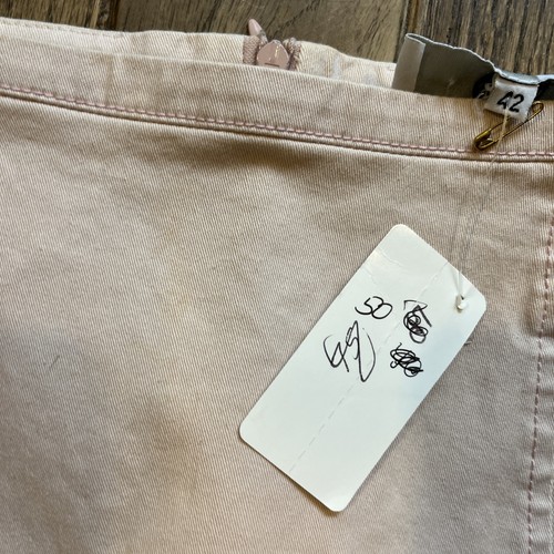 Falda Irene VAN RYB Ivr/rosa talla 42 FR 10 EE. UU. Minorista $178 - Imagen 7 de 10