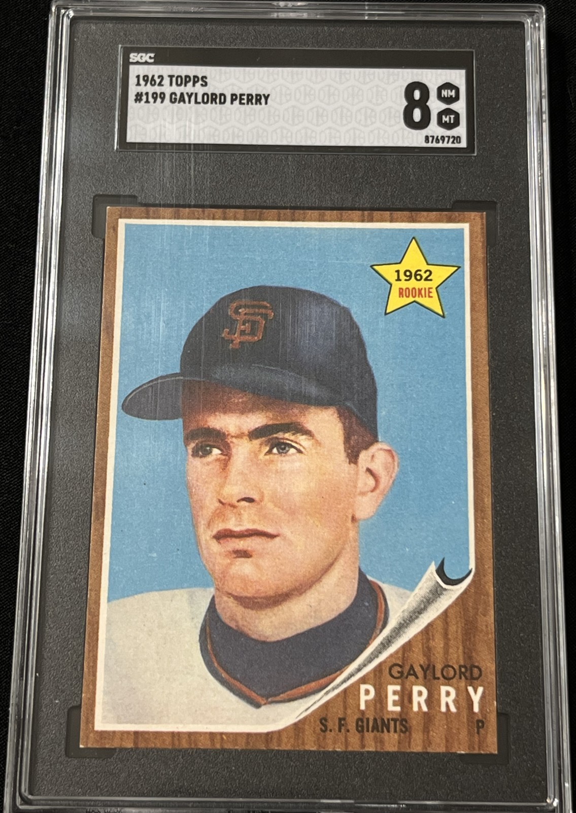 1962 Topps #199 Gaylord Perry SGC 8 NrMt/Mt 300 Game Winner Gorgeous!!
