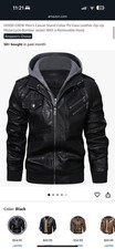 Men  s Black Leather Jacket
