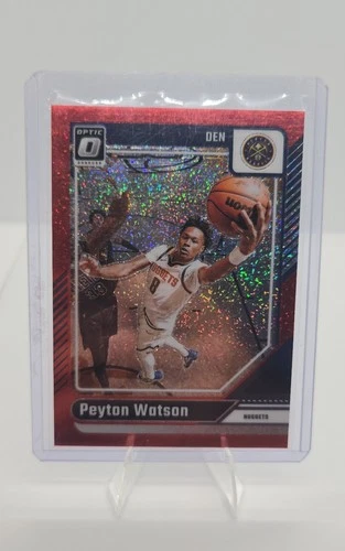 2024-25 Panini Donruss Optic - Peyton Watson #216 Red Glitter Prizm /75