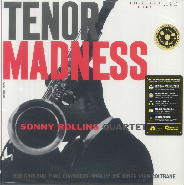 SONNY ROLLINS QUARTET - Tenor Madness (reissue) (mono) - HEAVYWEIGHT VINYL LP