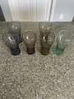 Vintage Coca-Cola Glasses Tinted Set Of 6 Libbey 6" - Mutliple Colors