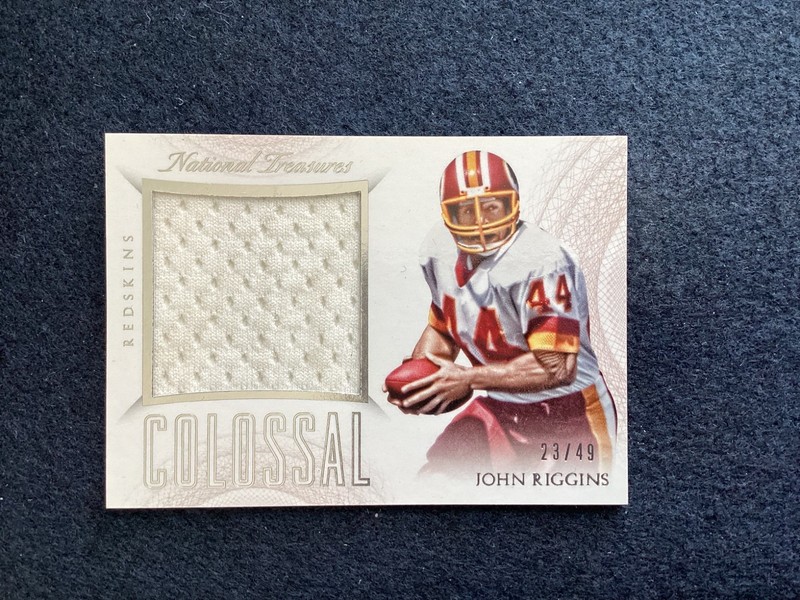 2015 Panini Nat.Treasures John Riggins Colossal Game Worn Material #23/49