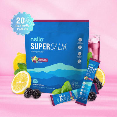 Nello Supercalm Calming Drink Mix with KSM-66 Ashwagandha Vitamin