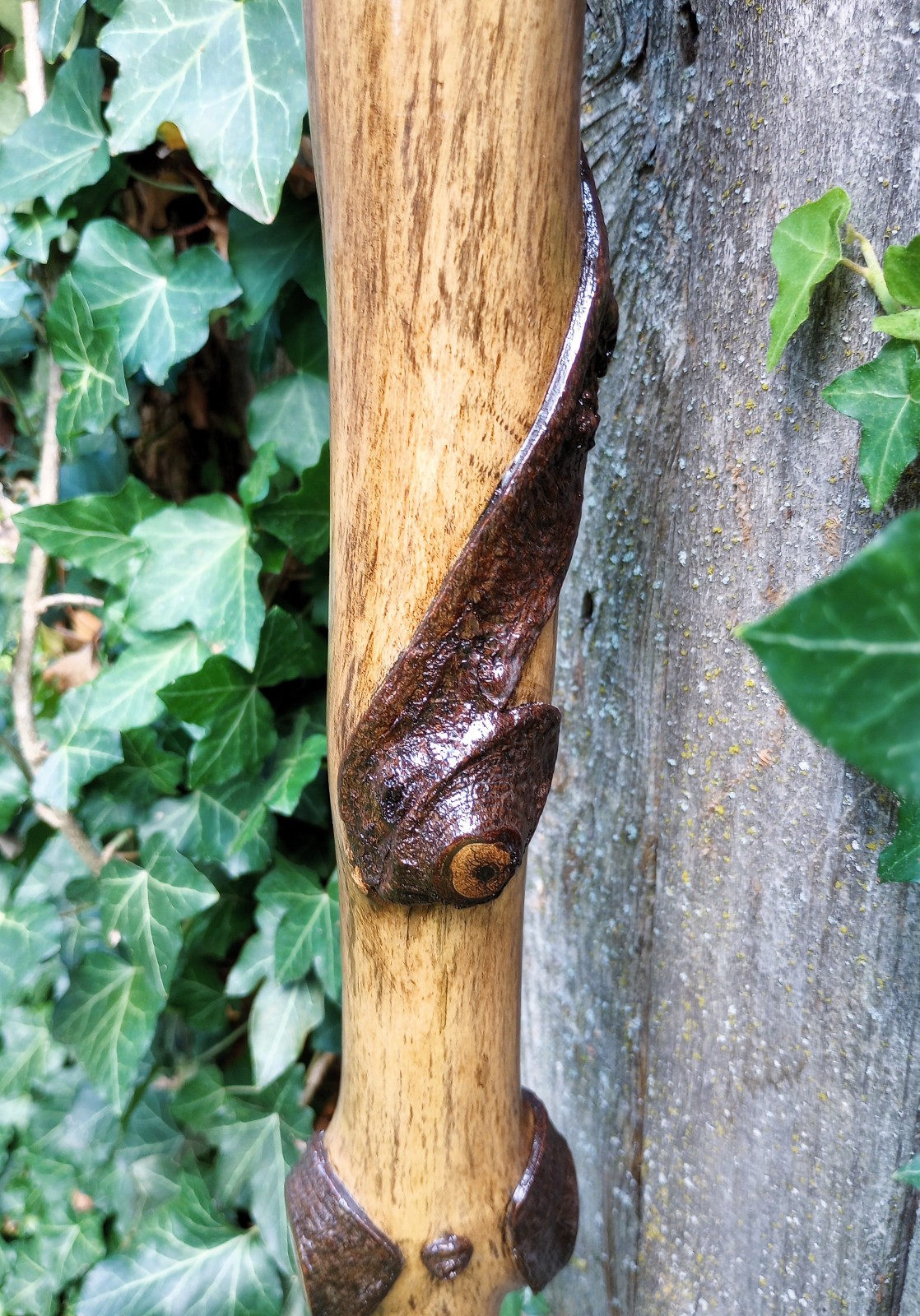 70" - Hand Carved - Finished - Twisted Maple Wood - Hiking Stick - Wizard Staff
