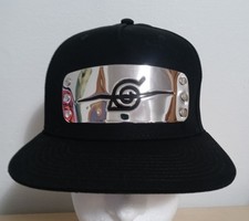 Naruto Shippuden Anti-Leaf Village Black Chrome Plate Snapback Cap Hat
